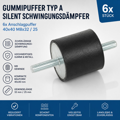 Gummipuffer typ a - typ,